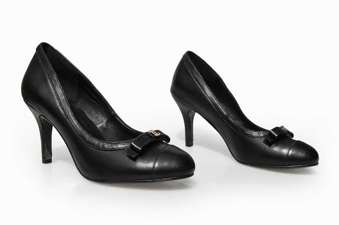 Replica Chanel Shoes 7285b black lambskin leather